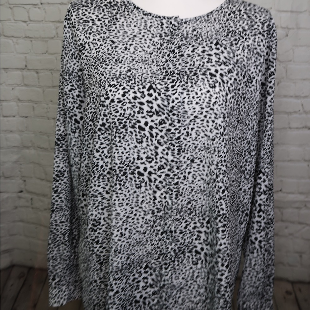 Leopard Women’s Blouse Long Sleeve Hidden Button